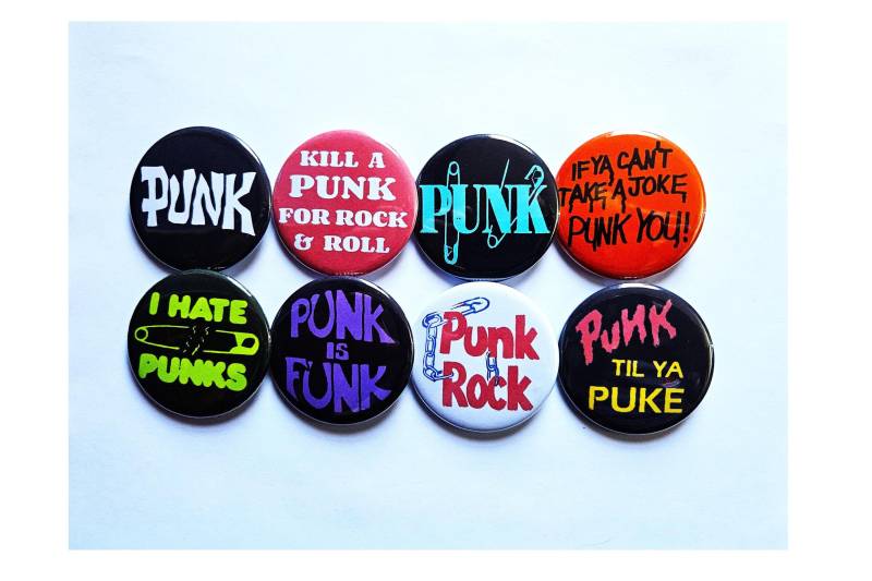 Punk Rock N Roll Buttons Magnete & Flaschen Öffner. Set 03 von FliptheRecord