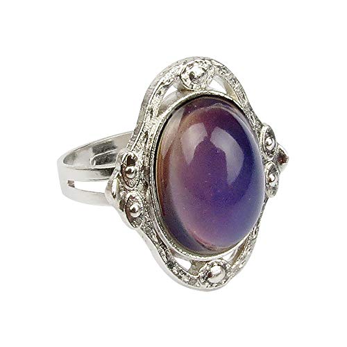 Fliyeong Farbwechsel Stimmung Ring Retro Ringe verstellbarer Ring Band für eine Frau Schmuck praktisch und beliebt zu erweitern von Fliyeong