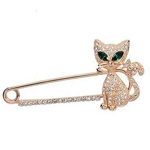 Fliyeong Womens Strass Katze Form Brosche Kleidung Dekoration Schmuck Geschenk kreativ und nützlich von Fliyeong