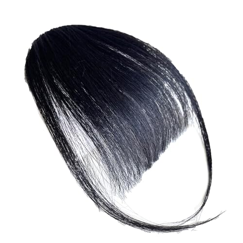 Echthaar-Pony-Clip,Wispy Bangs-Haarspange - Clip-In-Stirn-Pony für Damen mit menschlichem Pony | Fotografie Dating deckt schütteres Haar ab Tägliche Haarteile für Schwestern, Freundin von Flkiglm