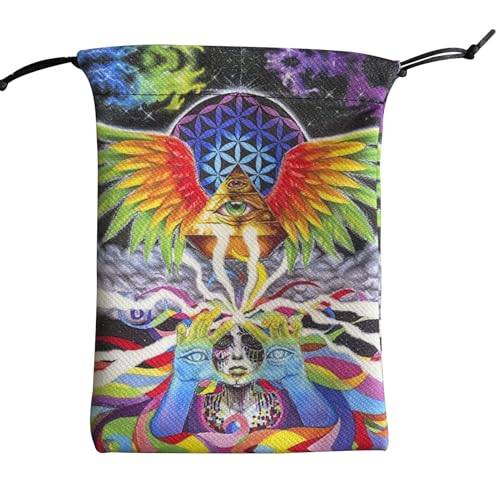 Flkiglm Tarotbeutel,Tarotkarten Aufbewahrungstasche Beutel Halter | Würfel Schmuck Aufbewahrung Für Zuhause Wahrsage Deck Halloween Anfänger Set Kinder von Flkiglm
