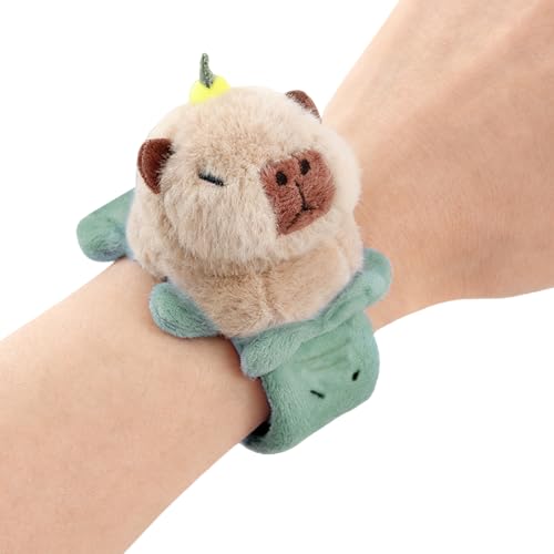 Klapparmbänder Für Kinder,Capybara Plüsch Spielzeug Armband | Entzückende Schnapparmbänder Mit Tieren - Für Kinder Jugendliche Schule Zuhause Reise Alltag Weihnachten Party Geschenk von Flkiglm