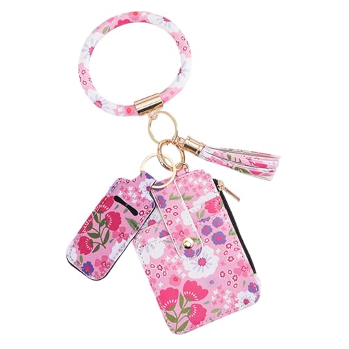 Kleine Geldbörsen mit Blumenmuster,Kleine Geldbörsen für Damen mit Blumenmuster | Florale Damen Geldbörse,Süßes dünnes Reise-Kartenetui, süßes kleines Kartenportemonnaie, vielseitig einsetzbar, Schlüs von Flkiglm