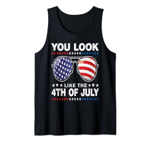 You Look Like The 4th Of July For Men Women America Flag Tank Top You Look Like The 4th Of July For Men Women America Flag Tank Top von Flo Design 4th Of July Outfits