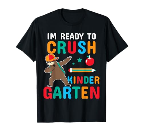 Back To School I'm Ready To Crush Kindergarten Sloth Kids T-Shirt Back To School I'm Ready To Crush Kindergarten Sloth Kids T-Shirt von Flo Design Back To School Outfits