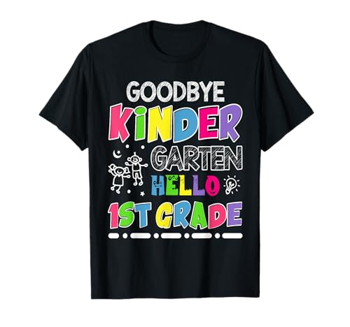 Goodbye Kindergarten Hello First Grade Back To School Kids T-Shirt Goodbye Kindergarten Hello First Grade Back To School Kids T-Shirt von Flo Design Back To School Outfits