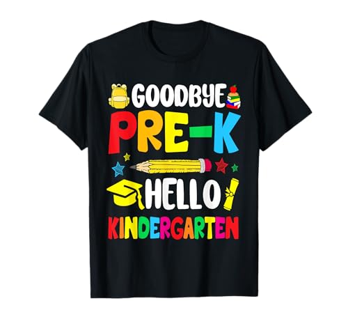 Goodbye Pre-k Hello Kindergarten Kids Back To School 1st Day T-Shirt Goodbye Pre-k Hello Kindergarten Kids Back To School 1st Day T-Shirt von Flo Design Back To School Outfits