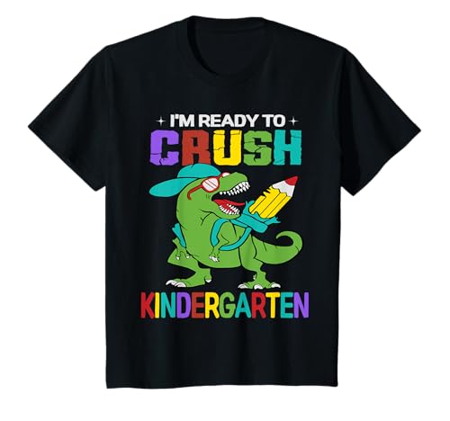 Kinder I'm Ready To Crush Kindergarten Dinosaur Boys Back To School T-Shirt Kinder I'm Ready To Crush Kindergarten Dinosaur Boys Back To School T-Shirt von Flo Design Back To School Outfits