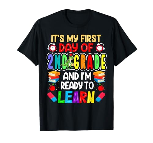 My 1st Day of Second Grade Boys Girls First Day of 2nd Grade T-Shirt von Flo Design Back To School Outfits