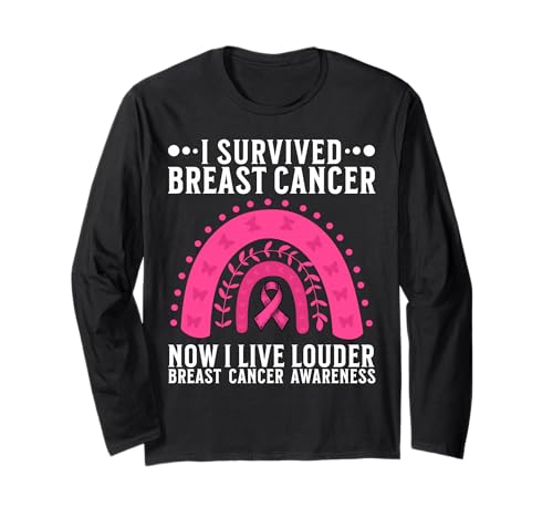 Breast Cancer Survivor Breast Cancer Awareness for Women Langarmshirt von Flo Design Breast Cancer Awareness Outfits