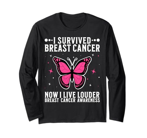 Breast Cancer Survivor Breast Cancer Awareness for Women Langarmshirt von Flo Design Breast Cancer Awareness Outfits