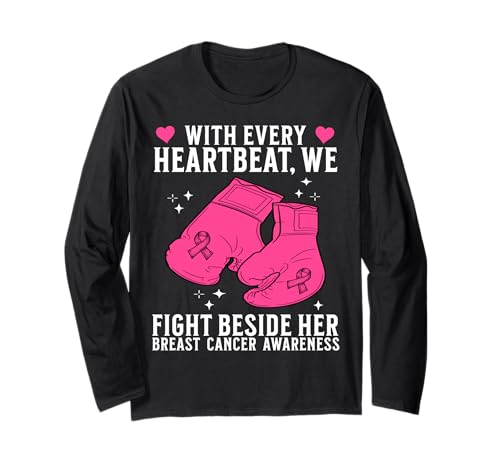Breast Cancer Women Support Gifts Breast Cancer Awareness Langarmshirt von Flo Design Breast Cancer Awareness Outfits