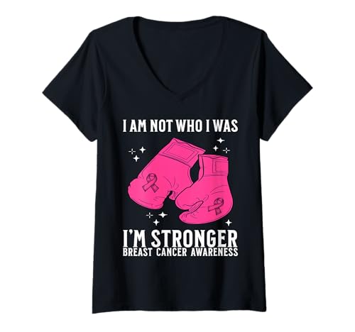 Damen Breast Cancer Survivor Breast Cancer Awareness for Women T-Shirt mit V-Ausschnitt von Flo Design Breast Cancer Awareness Outfits