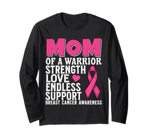 Mom of a Warrior Breast Cancer Awareness Support Gifts Women Langarmshirt von Flo Design Breast Cancer Awareness Outfits