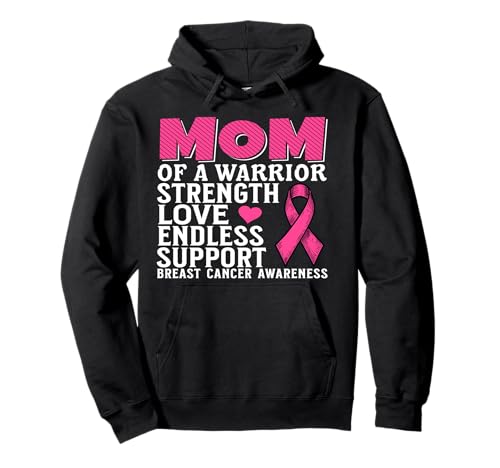 Mom of a Warrior Breast Cancer Awareness Support Gifts Women Pullover Hoodie von Flo Design Breast Cancer Awareness Outfits