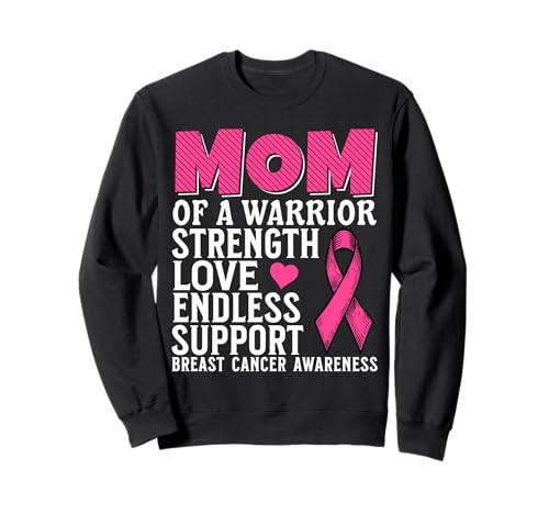 Mom of a Warrior Breast Cancer Awareness Support Gifts Women Sweatshirt von Flo Design Breast Cancer Awareness Outfits