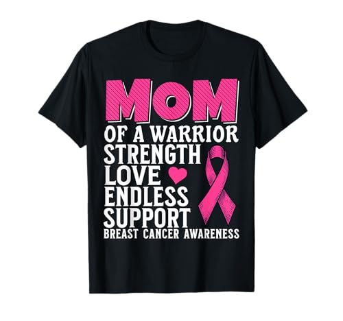 Mom of a Warrior Breast Cancer Awareness Support Gifts Women T-Shirt von Flo Design Breast Cancer Awareness Outfits