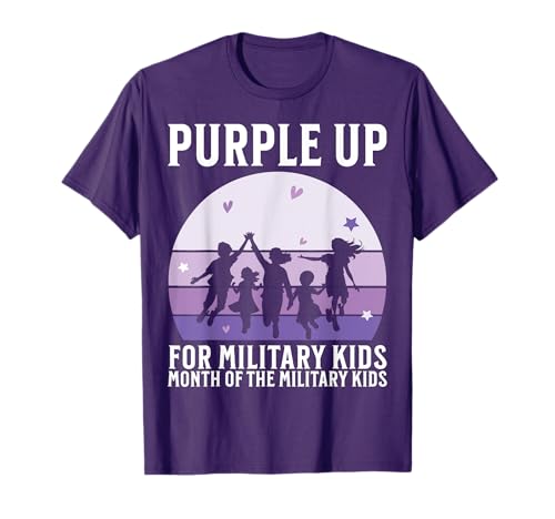Military Child Kids Purple Up Month of Military Child Gifts T-Shirt Military Child Kids Purple Up Month of Military Child Gifts T-Shirt von Flo Design Month of Military Child Clothes