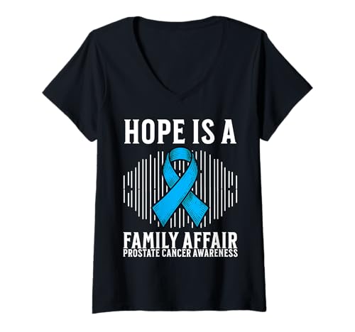 Damen Prostate Cancer Awareness Support Prostate Cancer Gifts T-Shirt mit V-Ausschnitt Damen Prostate Cancer Awareness Support Prostate Cancer Gifts T-Shirt mit V-Ausschnitt von Flo Design Prostate Cancer Awareness Aapparel