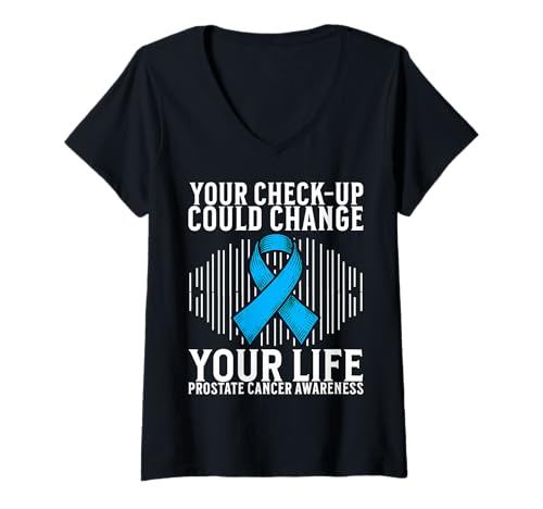 Damen Prostate Cancer Awareness Support Prostate Cancer Gifts T-Shirt mit V-Ausschnitt Damen Prostate Cancer Awareness Support Prostate Cancer Gifts T-Shirt mit V-Ausschnitt von Flo Design Prostate Cancer Awareness Aapparel