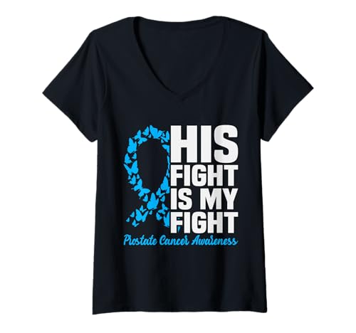 Damen Prostate Cancer Awareness Support Prostate Cancer Gifts T-Shirt mit V-Ausschnitt Damen Prostate Cancer Awareness Support Prostate Cancer Gifts T-Shirt mit V-Ausschnitt von Flo Design Prostate Cancer Awareness Aapparel