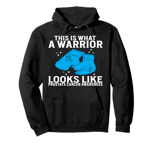 Support Prostate Cancer Awareness Gifts for Men Warrior Pullover Hoodie von Flo Design Prostate Cancer Awareness Aapparel