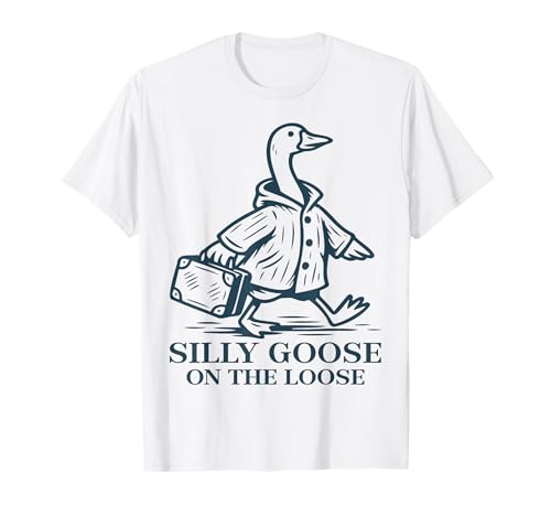 Silly Goose OnThe Loose Funny Animal Silly Goose Men Women T-Shirt Silly Goose OnThe Loose Funny Animal Silly Goose Men Women T-Shirt von Flo Design Silly Goose Clothing