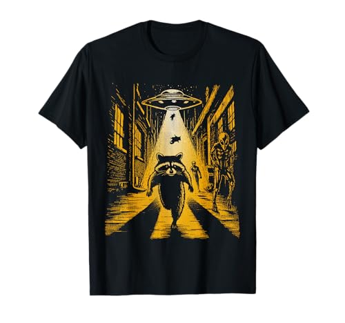 Raccoon UFO Funny Aliens UFO Waschbär Herren Damen kinder T-Shirt Raccoon UFO Funny Aliens UFO Waschbär Herren Damen kinder T-Shirt von Flo Design UFO Aliens Outfits