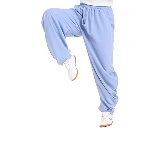 FloAPa Kampfsport Taiji Training Hose für Damen Yoga Pumphose Pump Haremshose Qigong Shaolin Baumwolle Plus Seide Weite Beine Elastische Taille Tai Chi Kung Fu Hose,002,S von FloAPa