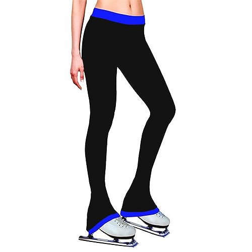 Frauen Mädchen Eiskunstlauf Trainings Leggings Warmes Fleece Leggings Wettkampf Tanzkleidung Wintersport Hose Activewear Strumpfhosen,005,XL von FloAPa