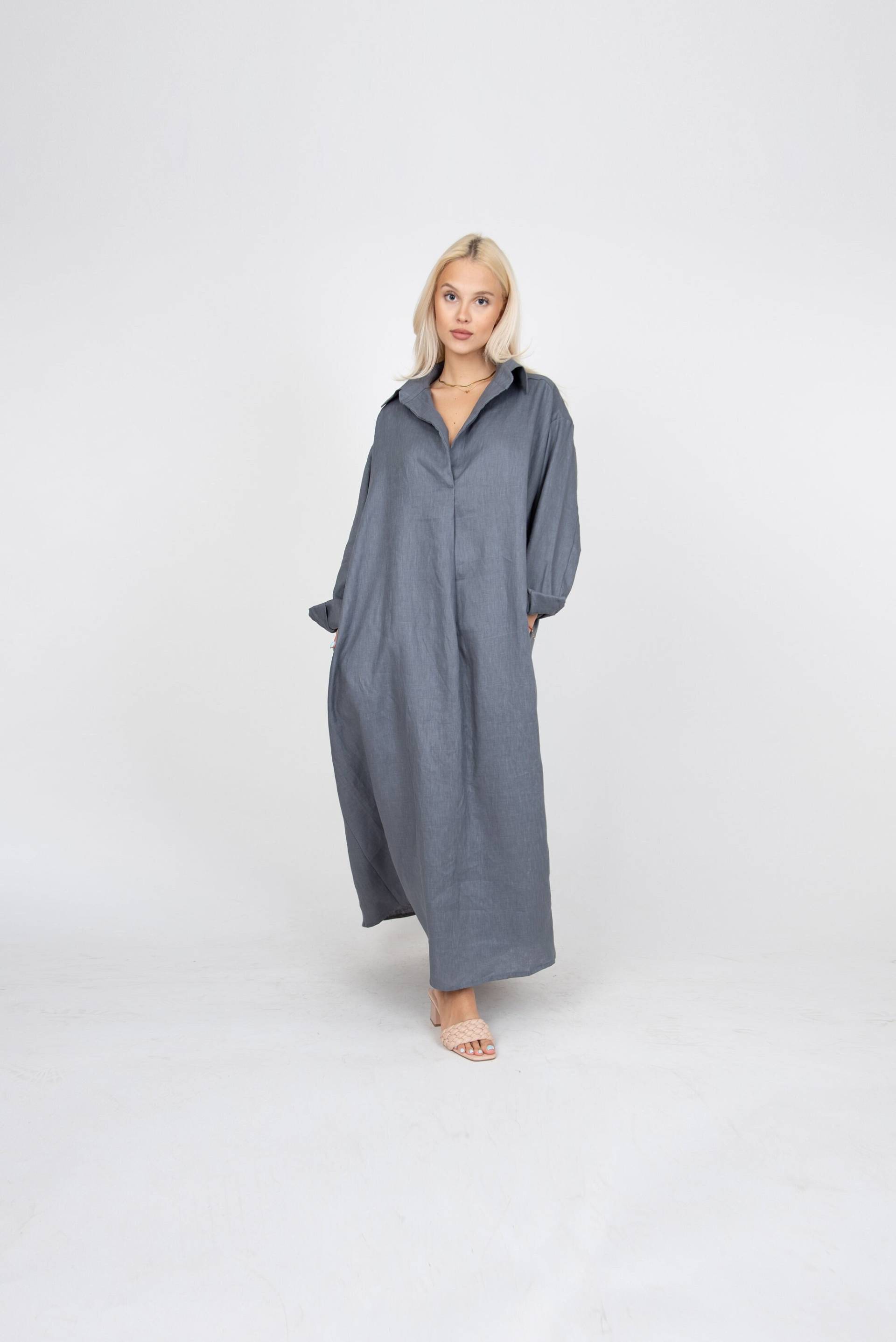 Oversized Shirt Kleid/Süsses Graues Kleid/Leinen Kleid/Graues Shirt/strandkleid/Langes Kleid/Sommer Kleid/Fc1204 Oversized Shirt Kleid/Süsses Graues Kleid/Leinen Kleid/Graues Shirt/strandkleid/Langes Kleid/Sommer Kleid/Fc1204 von FloConcept