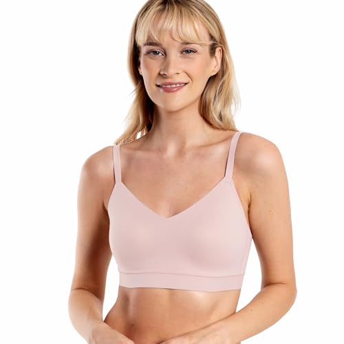 Floatley Gemütlicher verstellbarer Komfort-BH ohne Bügel, nahtloser BH mit eingebettetem Polster für Damen, Rosa (Crystal Pink), X-Large von Floatley
