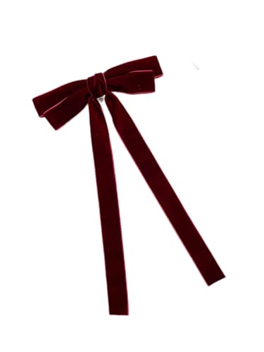 Floerns Haarschleifen Haarspange Haarschleife Metall Klaue Slips Haarschmuck für Frauen Burgunderrot Einheitsgröße von Floerns