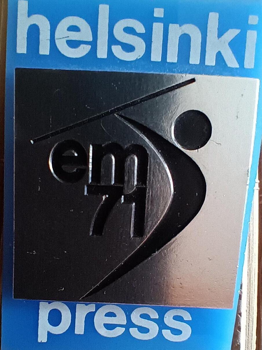 Anstecknadel Leichtathletik Europameisterschaft 1971 Helsinki Pressenadel, Selten Rarität Sammler Sport Vintage Anstecknadel Leichtathletik Europameisterschaft 1971 Helsinki Pressenadel, Selten Rarität Sammler Sport Vintage von FlohmiOmi