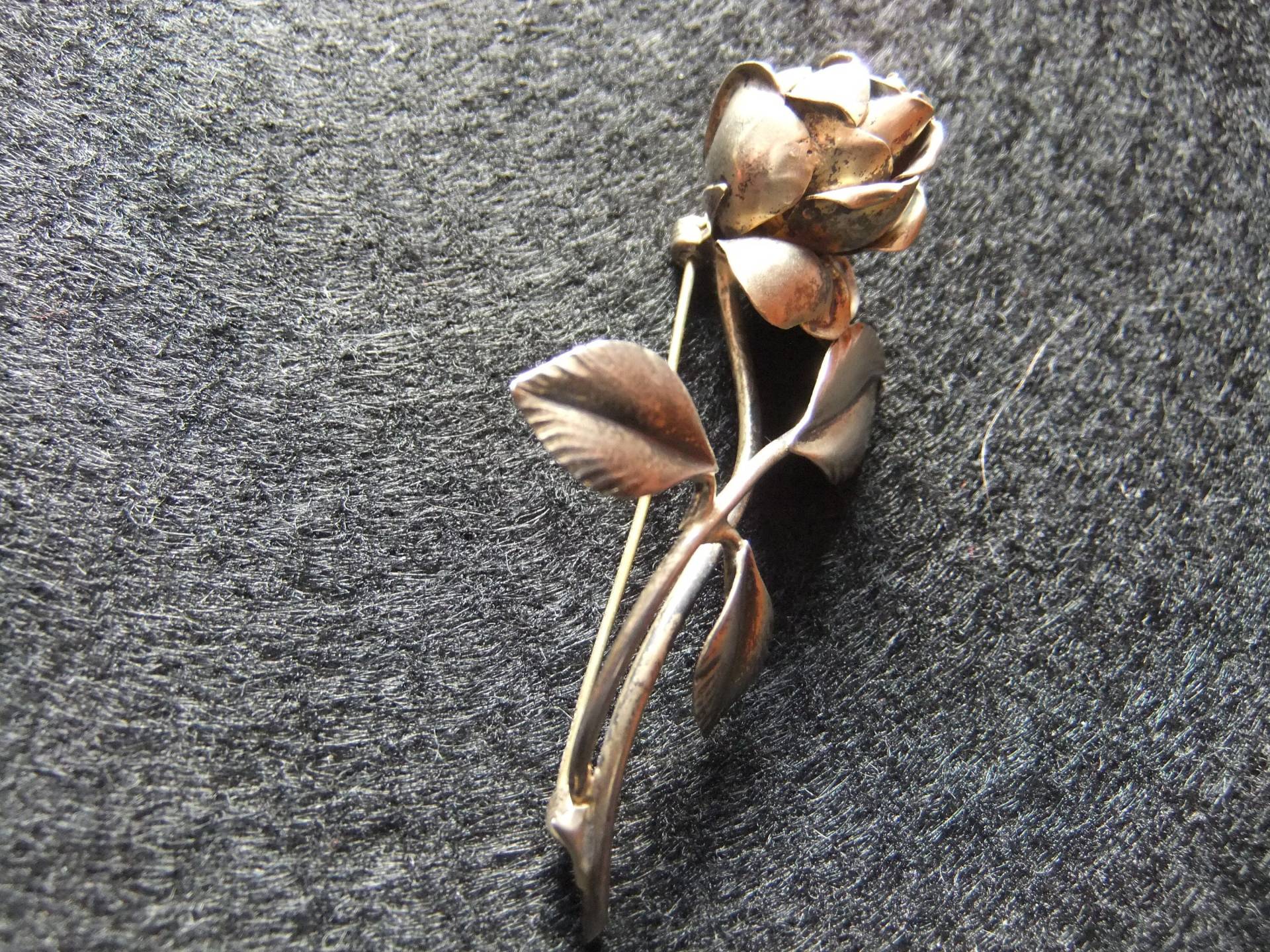 Brosche, Rose in Silber, 2 Stempel, Vintage, Schmuck Brosche, Rose in Silber, 2 Stempel, Vintage, Schmuck von FlohmiOmi