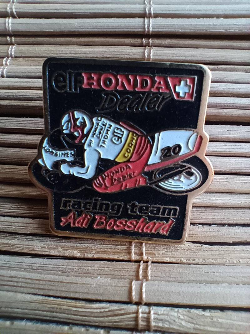 Lapel Pin Anstecknadel Adi Bosshard Honda Racing Team Elf Schweiz Sammler von FlohmiOmi