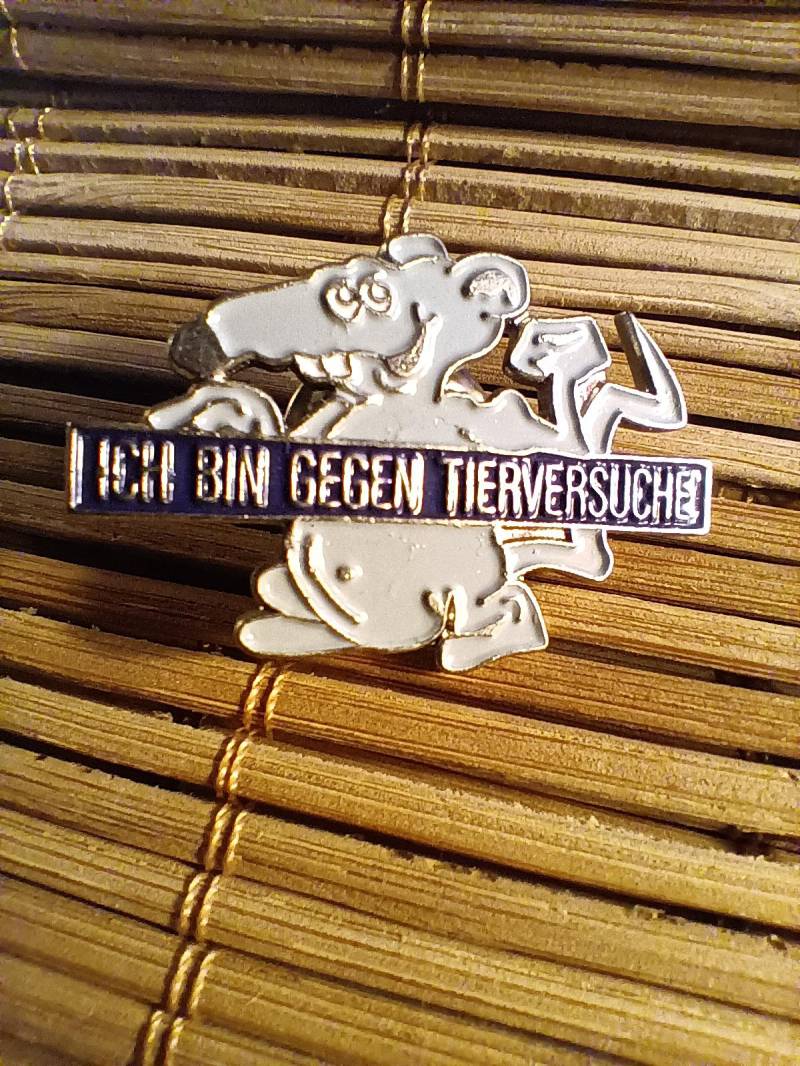 Lapel Pin Anstecknadel Ich Bin Gegen Tierversuche Statement Engagement Sozial Sammler von FlohmiOmi