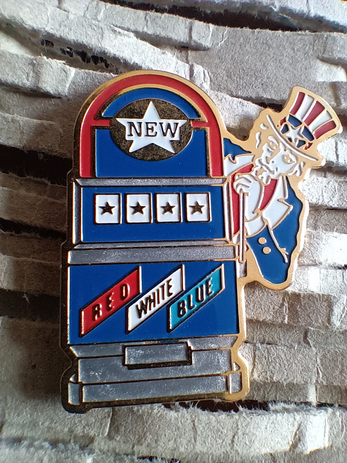 Lapel Pin Us Spielautomat Einarmiger Bandit Uncle Sam Werbemittel Sammler Technik Spiel Lapel Pin Us Spielautomat Einarmiger Bandit Uncle Sam Werbemittel Sammler Technik Spiel von FlohmiOmi