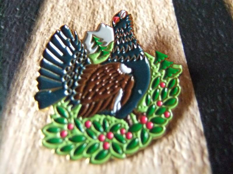 Pin Auerhahn Vogel Jagd Hahn Henne Huhn Tiere Sammler von FlohmiOmi