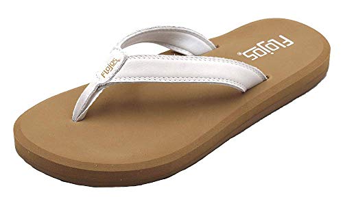 Flojos Damen Colette 2.0 Flip-Flop, Weiß/Braun, 35.5 EU von Flojos