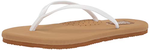 Flojos Damen Fiesta 2.0 Flipflop, Weiß/Braun, 39.5 EU von Flojos