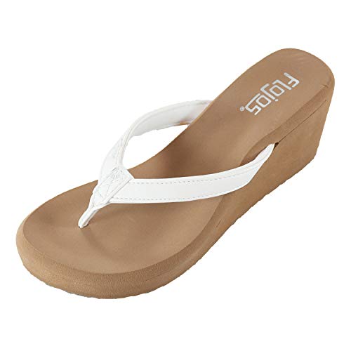 Flojos Damen Olivia Flipflop, weiß, 38 EU von Flojos