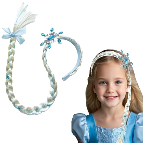 Flomiara Prinzessin Rapunzel Haar-Verlängerung, Party-Stirnband-Clips, Schneeflocken-Zubehör, Geburtstags-geflochtene Perücken, niedliche Stirnbänder, blaue Perücke, Kostüm für Kinder, Mädchen, Frauen Flomiara Prinzessin Rapunzel Haar-Verlängerung, Party-Stirnband-Clips, Schneeflocken-Zubehör, Geburtstags-geflochtene Perücken, niedliche Stirnbänder, blaue Perücke, Kostüm für Kinder, Mädchen, Frauen von Flomiara