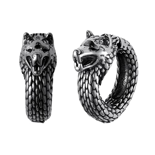 Flongo Damen Clip Klipp Ohrringe Herren Ohrstecker Creolen Ohrklemme ohne Loch Ohrclip Fakeplugs Captive Ring Ohrpiercing Helix Cartilage Knorpel Piercing von Flongo