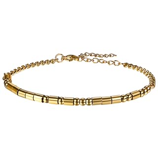 Flongo Morsecode Armband Gold für Damen: I Love You - Liebesgeschenk Partner - Edelstahl Vergoldet Perlenarmband - Verstellbar 19cm+5cm - Geheime Liebesbotschaft - Geschenk Frauen Flongo Morsecode Armband Gold für Damen: I Love You - Liebesgeschenk Partner - Edelstahl Vergoldet Perlenarmband - Verstellbar 19cm+5cm - Geheime Liebesbotschaft - Geschenk Frauen von Flongo