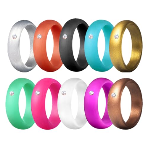 Flongo Silikon Ringe Hochzeitsring Ehering: 10 Pcs Verlobungsringe Set Silikonringe für Damen Herren Gummi Ruber Rings with Silicone Hochzeit Fingerringe Sport Ring 8mm für Männer Frauen Weihnachten Flongo Silikon Ringe Hochzeitsring Ehering: 10 Pcs Verlobungsringe Set Silikonringe für Damen Herren Gummi Ruber Rings with Silicone Hochzeit Fingerringe Sport Ring 8mm für Männer Frauen Weihnachten von Flongo