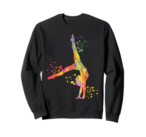 Turnerin mit Boden Mädchen Kinder Rhythmische Gymnastik Sweatshirt von Floor Gymnastics Team Equipment Gymnasts Coaches