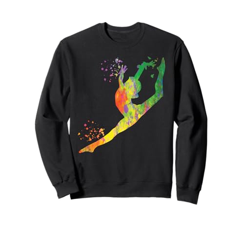 Turnerin mit Boden Mädchen Kinder Rhythmische Gymnastik Sweatshirt von Floor Gymnastics Team Equipment Gymnasts Coaches