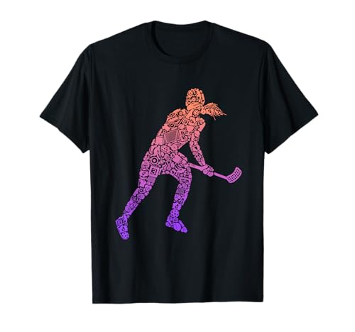 Floorball Spielerin Symbole Floorballer Mädchen Unihockey T-Shirt Floorball Spielerin Symbole Floorballer Mädchen Unihockey T-Shirt von Floorball Spieler und Unihockey Fans Designs