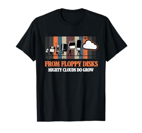 Retro-Programmierung und SEO-Design für Herren Cloud Evolution T-Shirt Retro-Programmierung und SEO-Design für Herren Cloud Evolution T-Shirt von Floppy Disk Costume & Web Developer Apparel